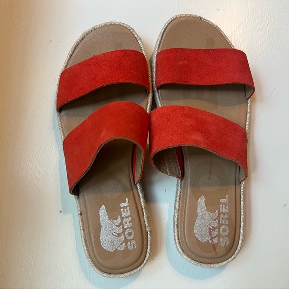 SOREL Ella Ii Slide Sandal In Signal Red 6 - Picture 3 of 11